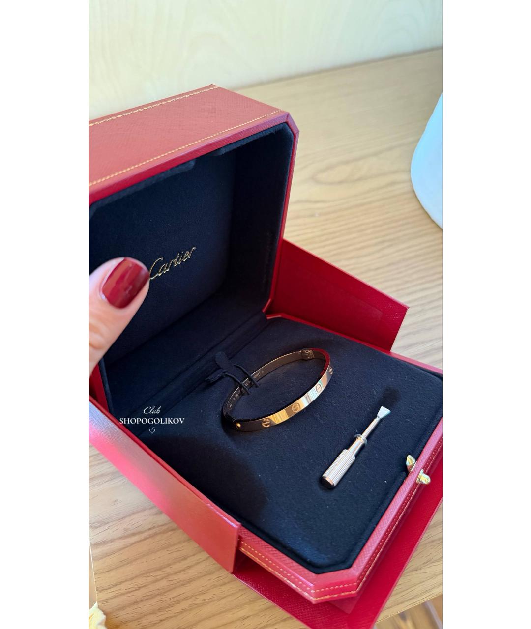 CARTIER Розовый браслет из розового золота, фото 2