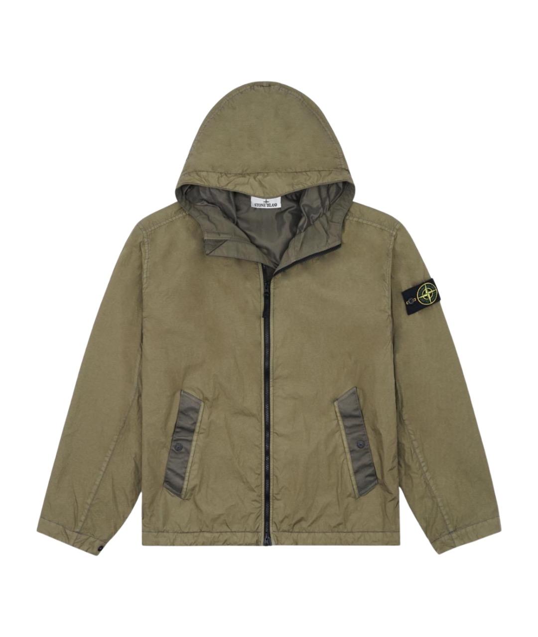 STONE ISLAND Хаки полиамидовая куртка, фото 1