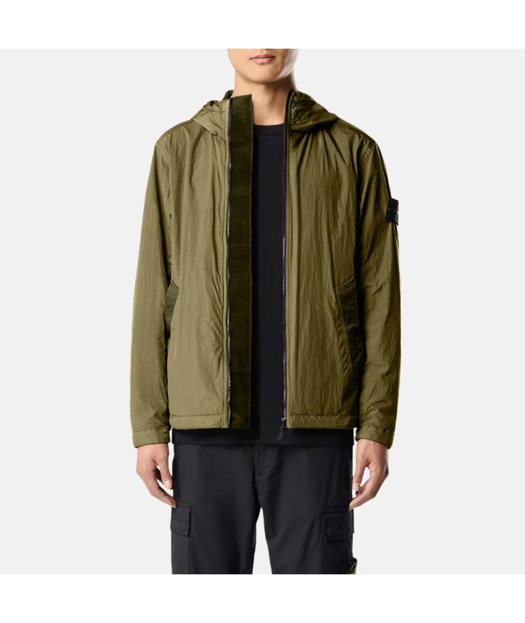 STONE ISLAND Хаки полиамидовая куртка, фото 8