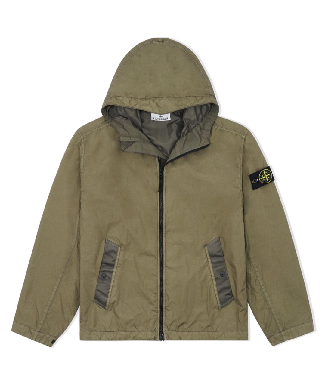 STONE ISLAND Хаки полиамидовая куртка, фото 10
