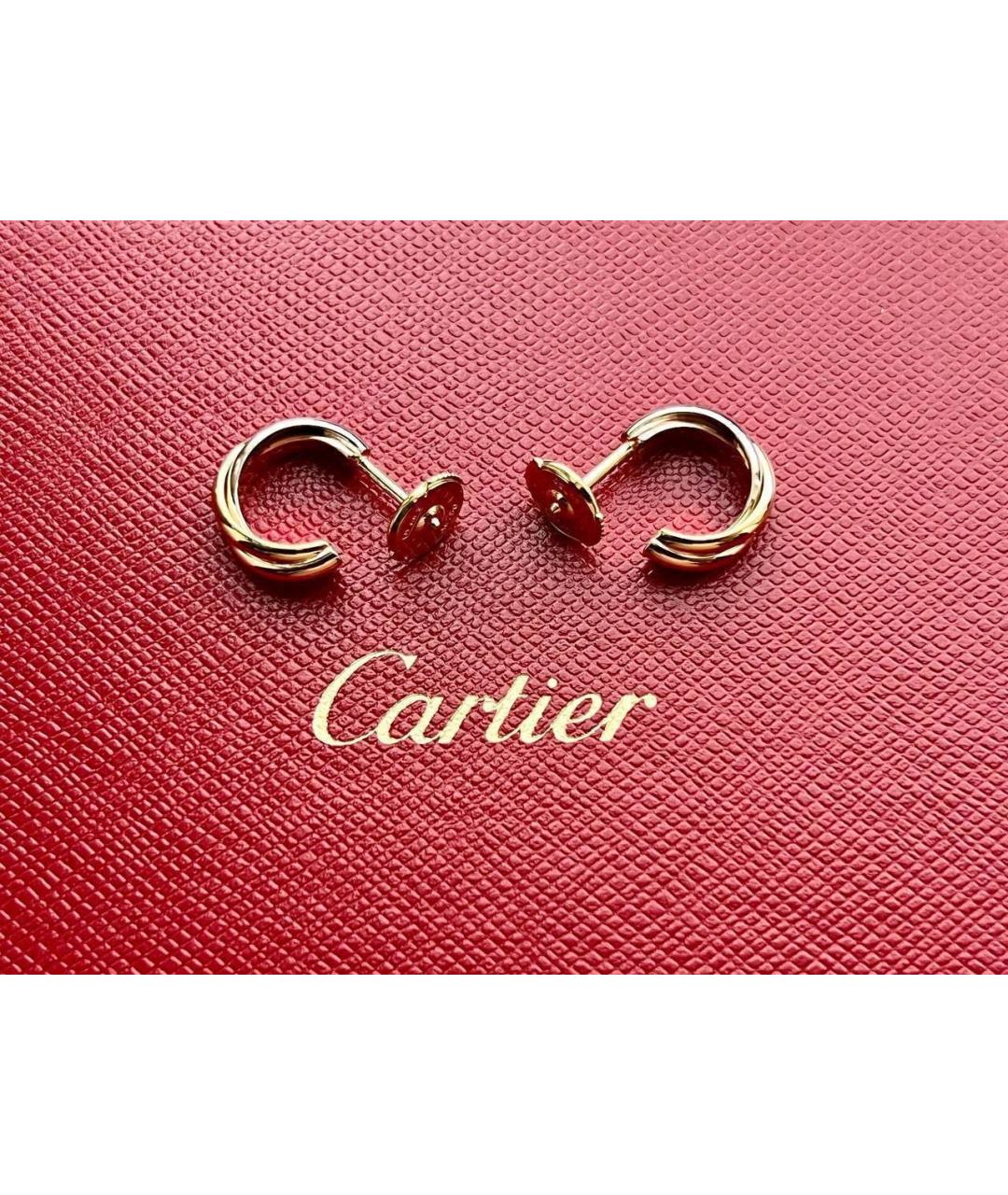 CARTIER Золотые серьги из белого золота, фото 3