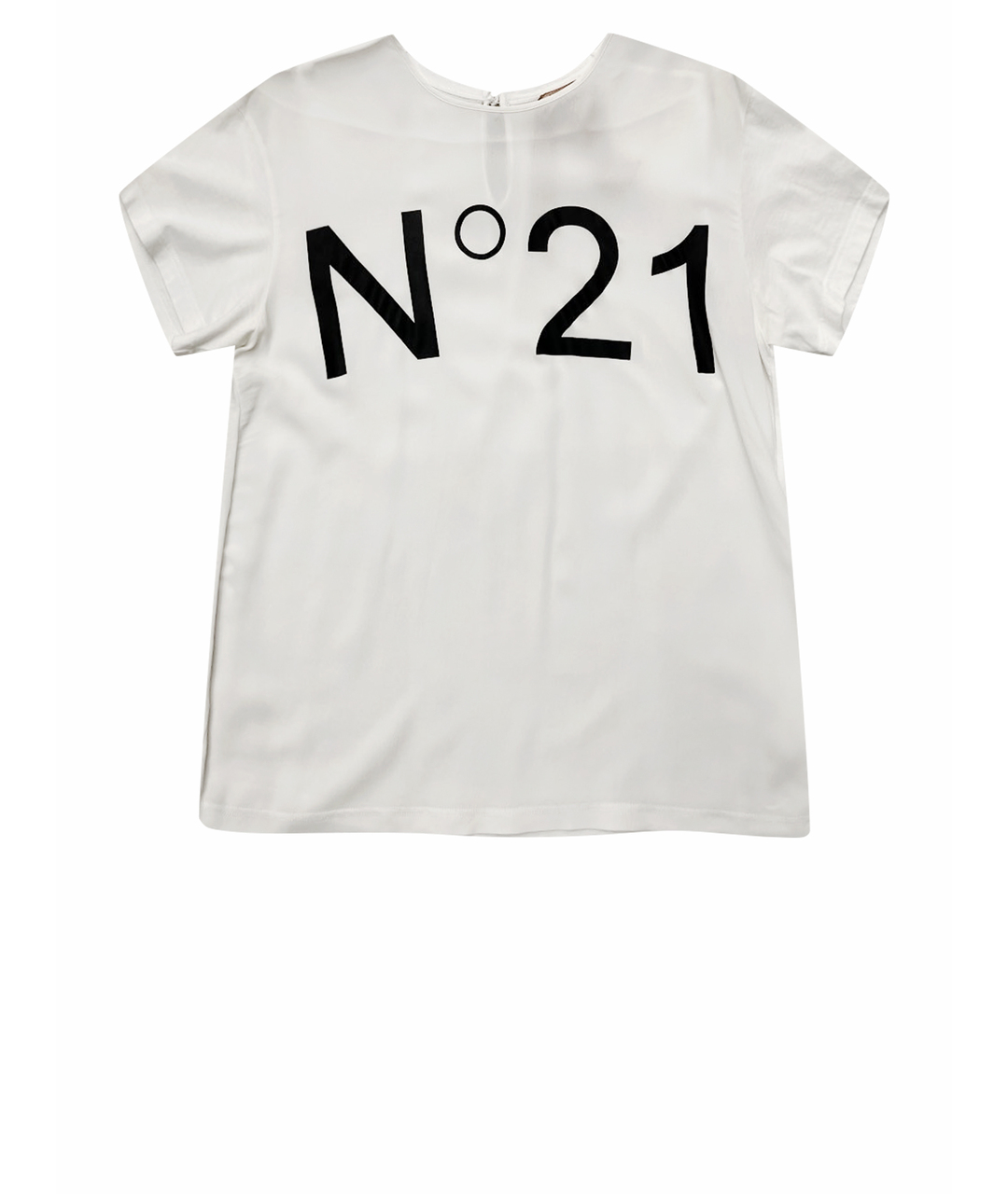 NO. 21 Белая шелковая футболка, фото 1