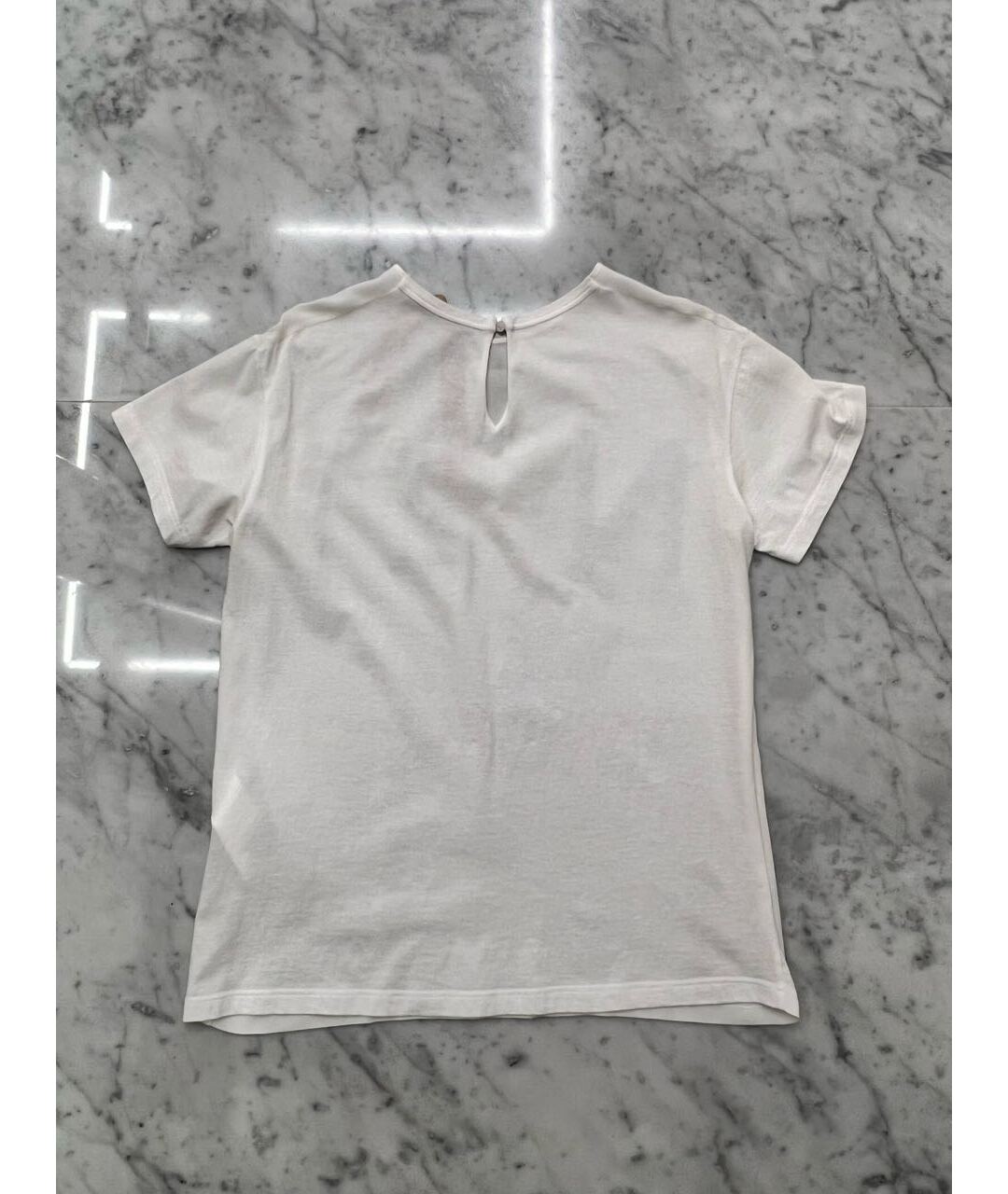 NO. 21 Белая шелковая футболка, фото 3