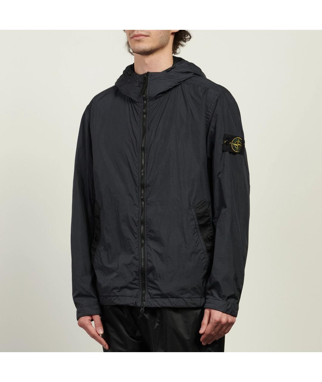 STONE ISLAND Темно-синяя полиамидовая куртка, фото 8