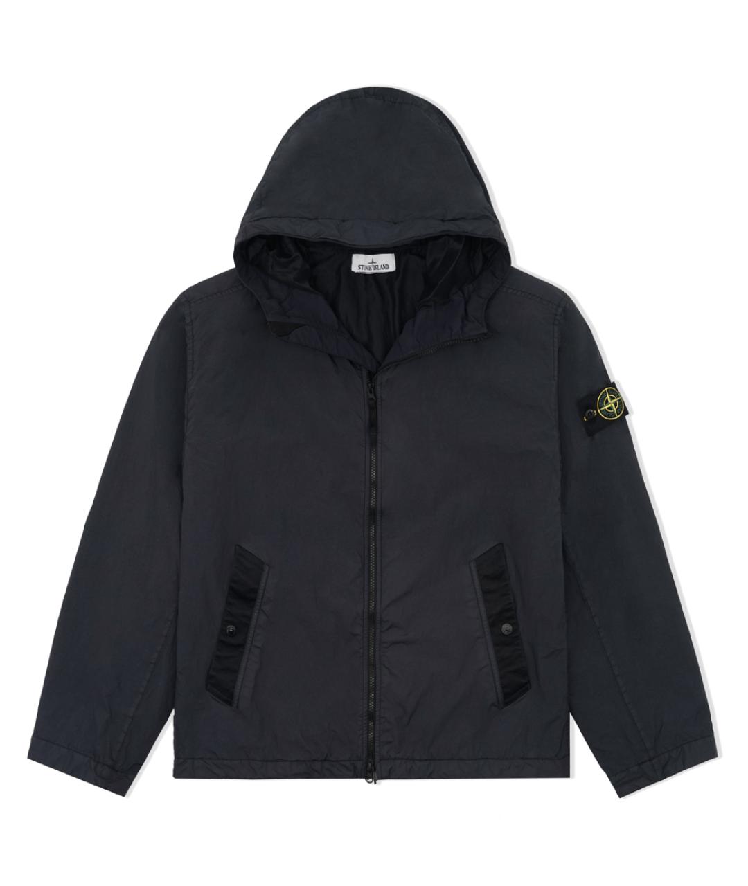 STONE ISLAND Темно-синяя полиамидовая куртка, фото 1