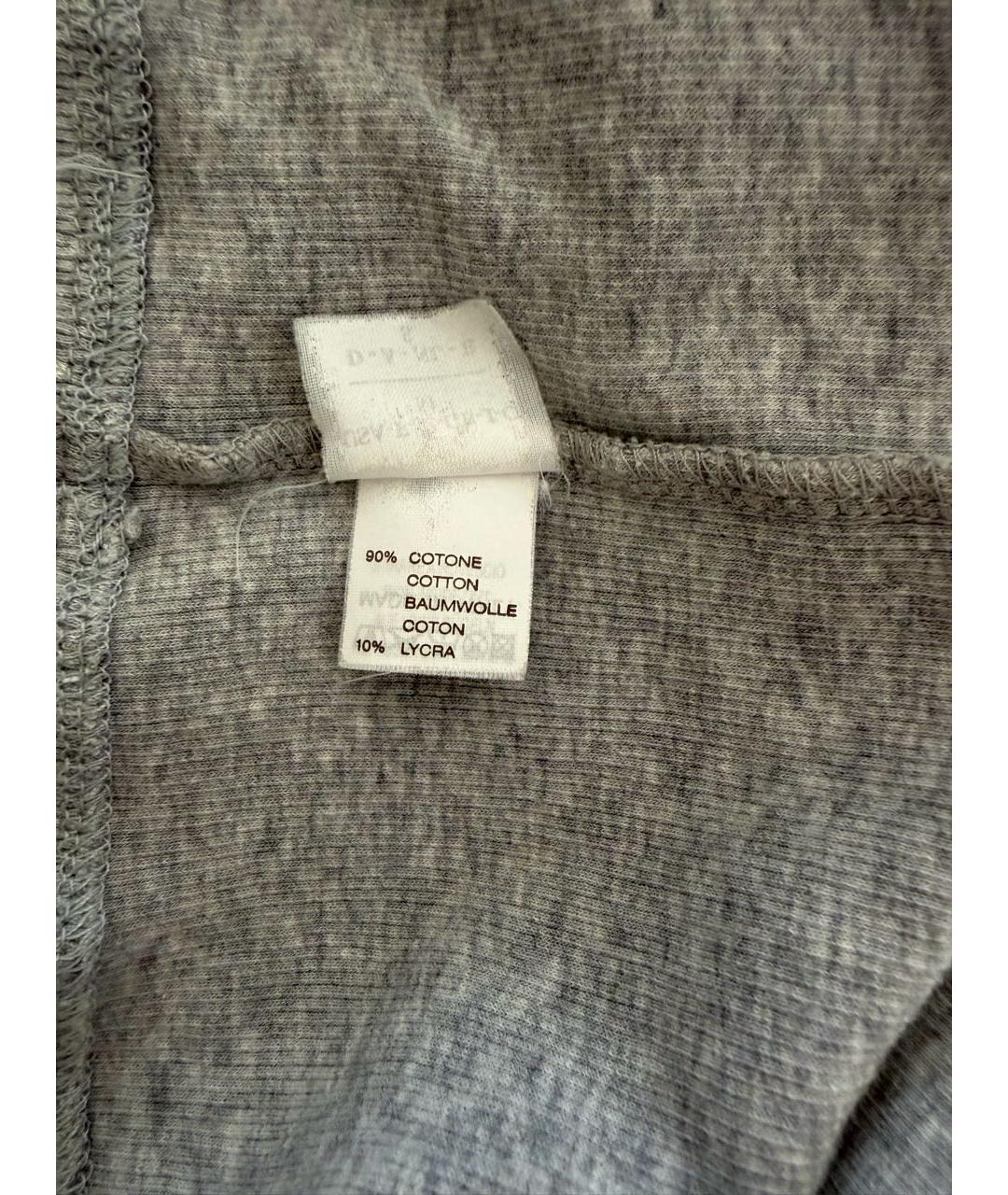 BRUNELLO CUCINELLI Серая хлопковая майка, фото 6