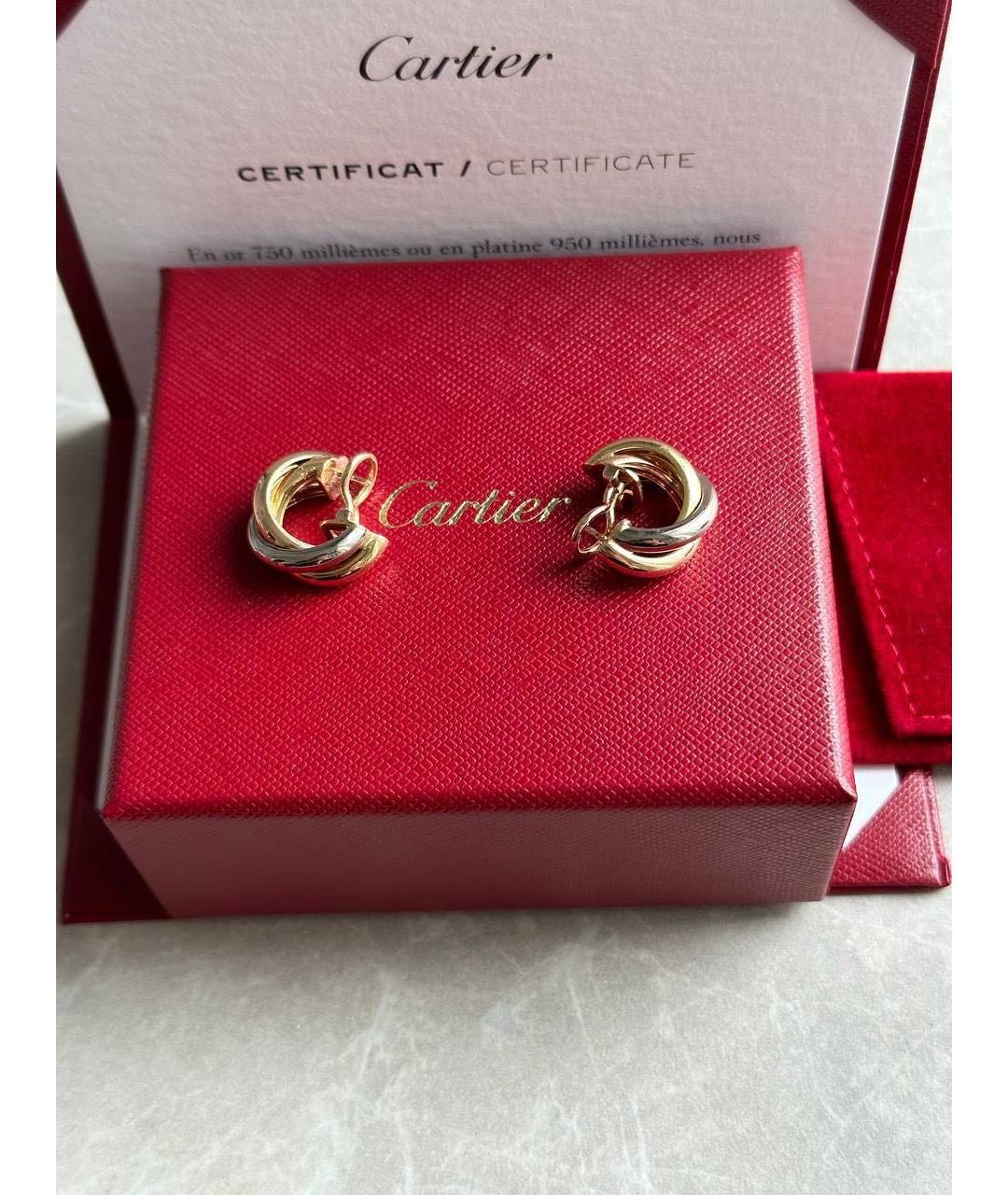CARTIER Золотые серьги из белого золота, фото 4