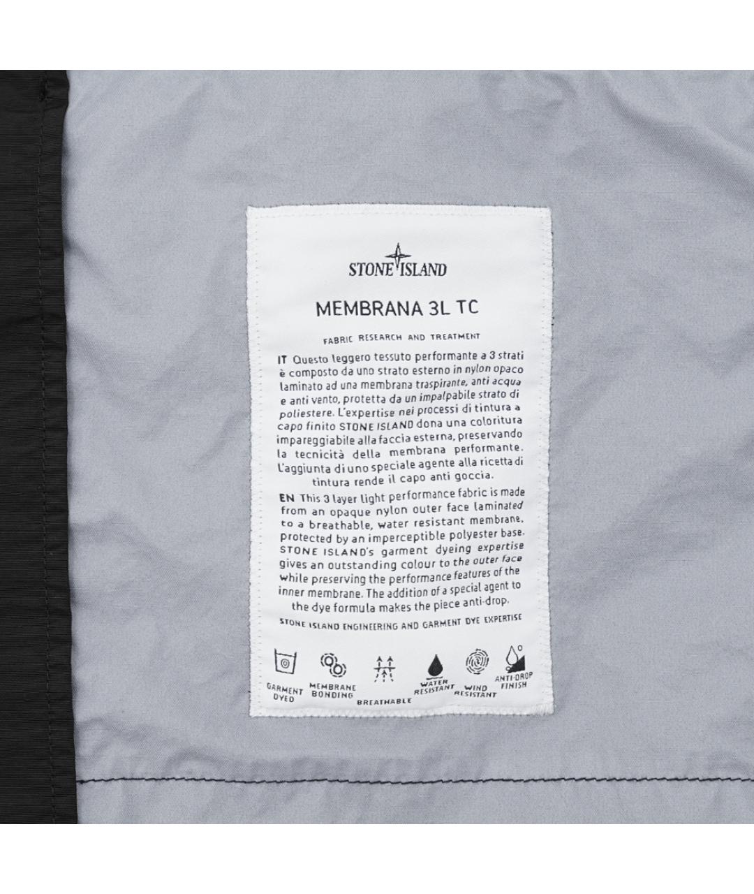 STONE ISLAND Черная полиамидовая куртка, фото 5