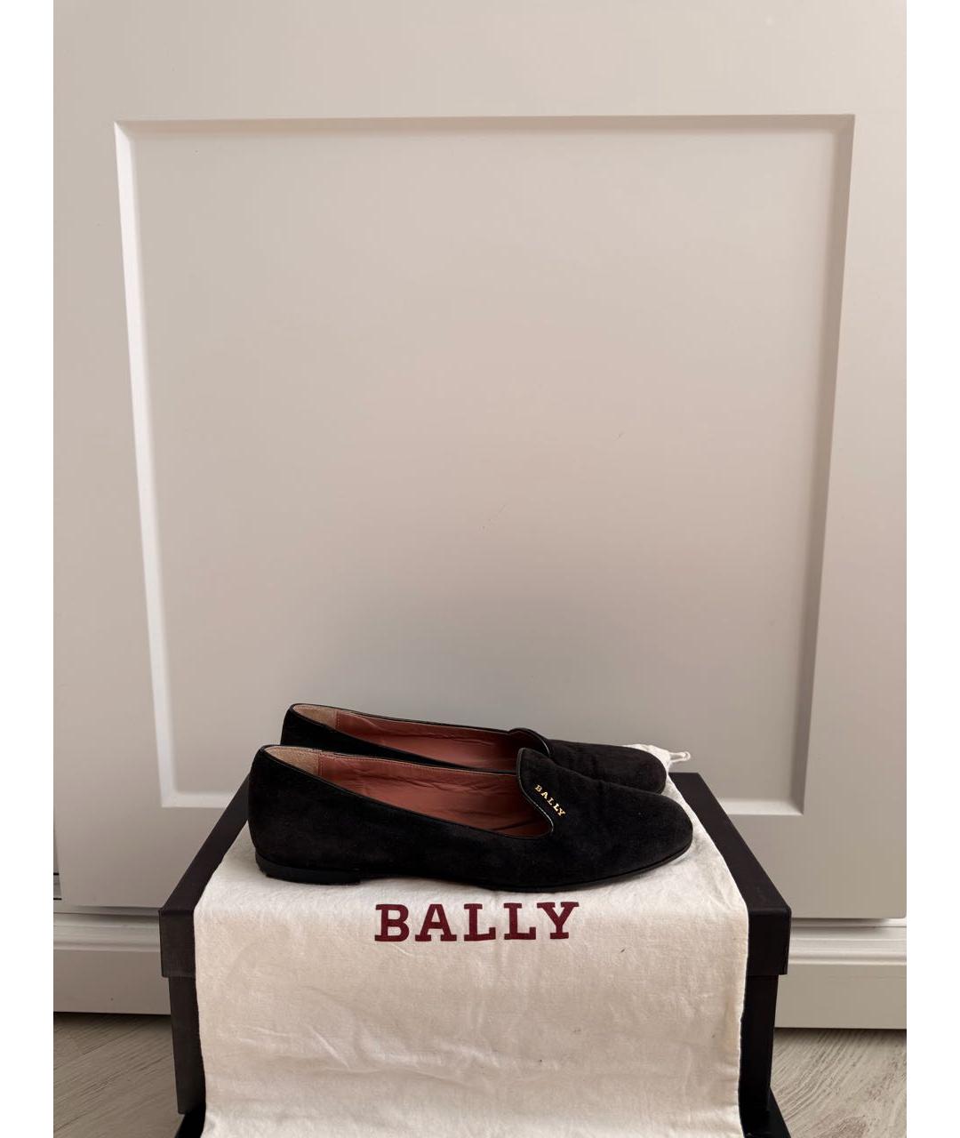 BALLY Черные замшевые лоферы, фото 5