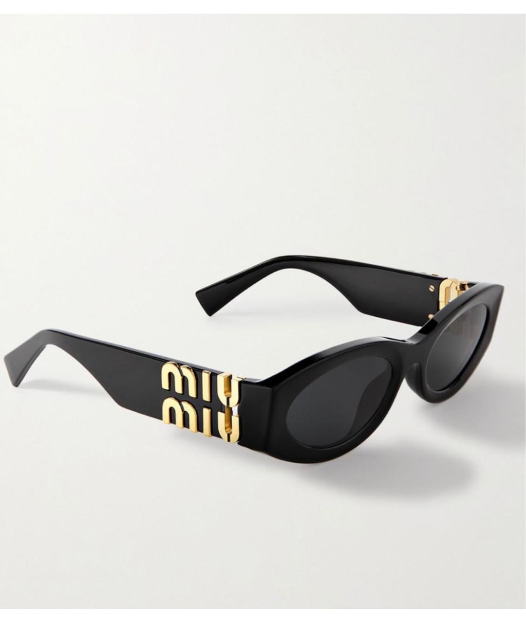 MIU MIU Черные пластиковые солнцезащитные очки, фото 9