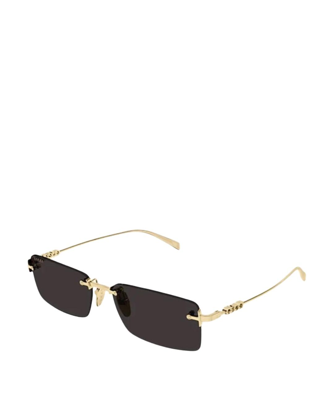 GUCCI Черные металлические солнцезащитные очки, фото 1