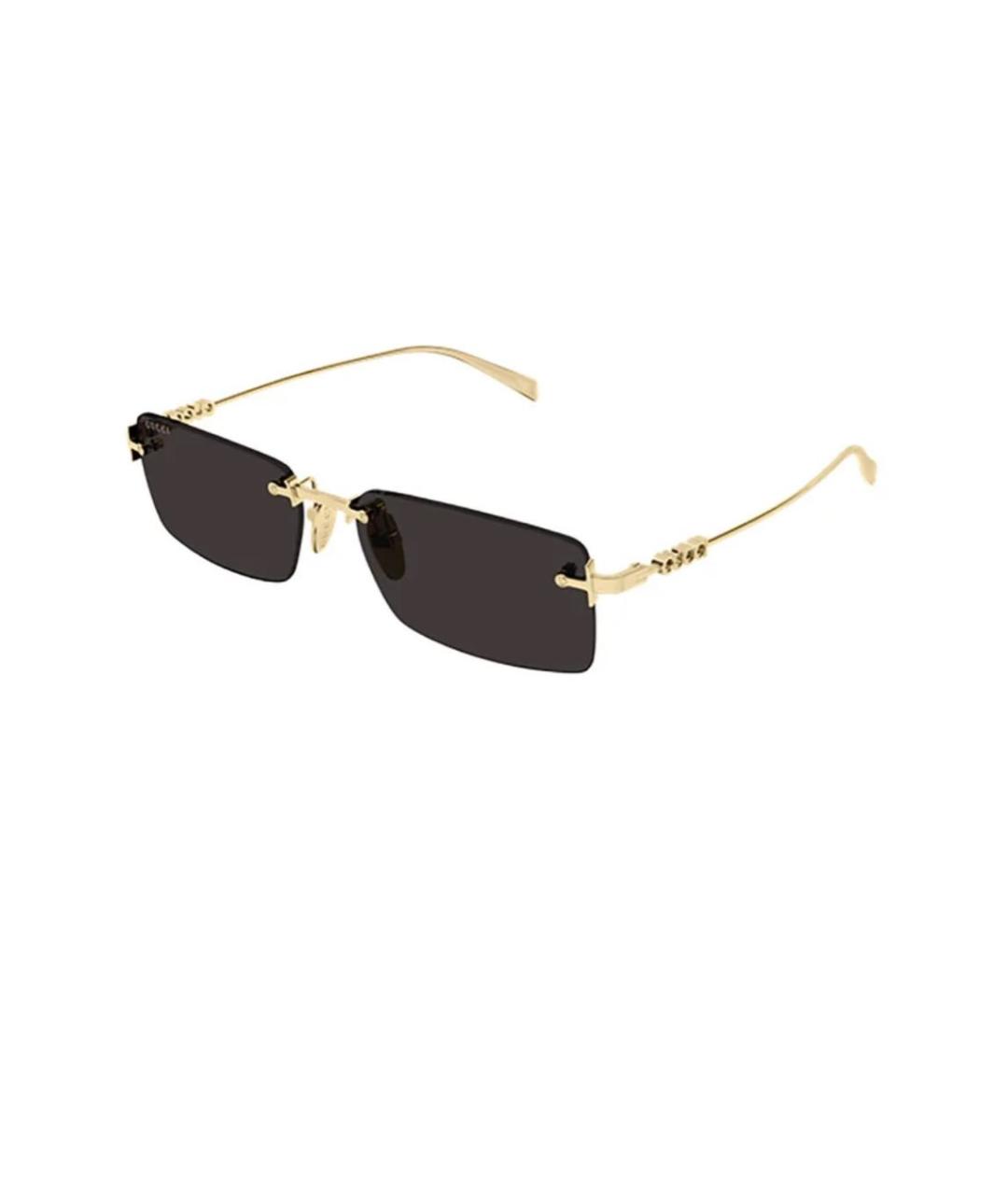 GUCCI Черные металлические солнцезащитные очки, фото 5