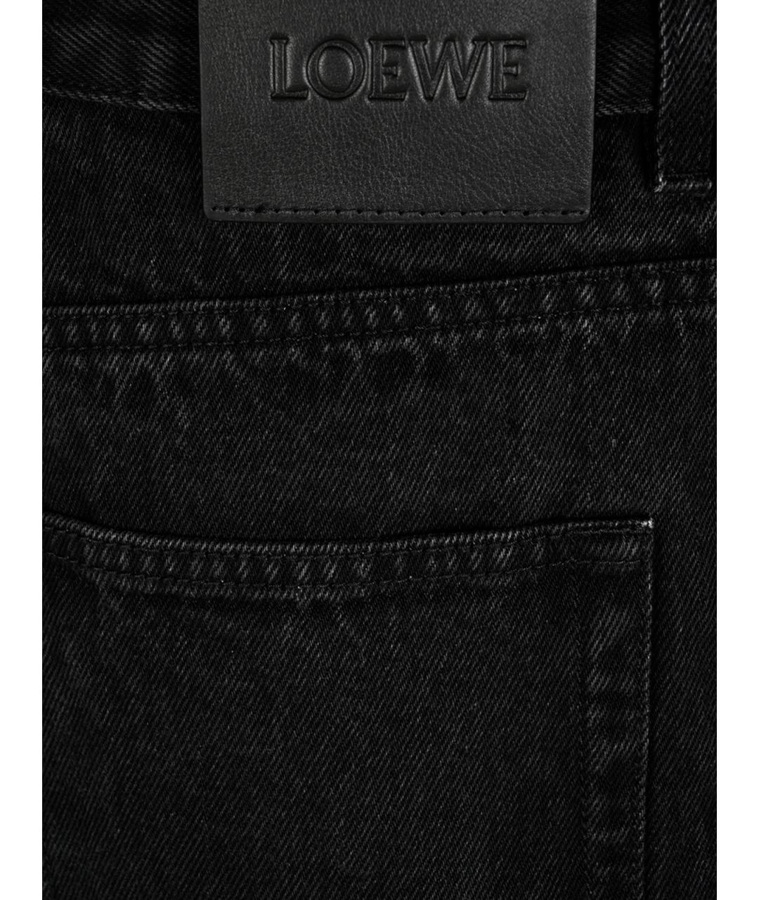 LOEWE Черные хлопковые прямые джинсы, фото 6