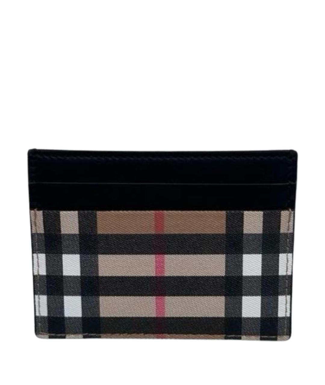 BURBERRY Черный кожаный кардхолдер, фото 1