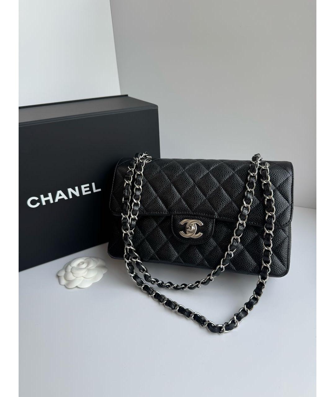 CHANEL Черная кожаная сумка через плечо, фото 6