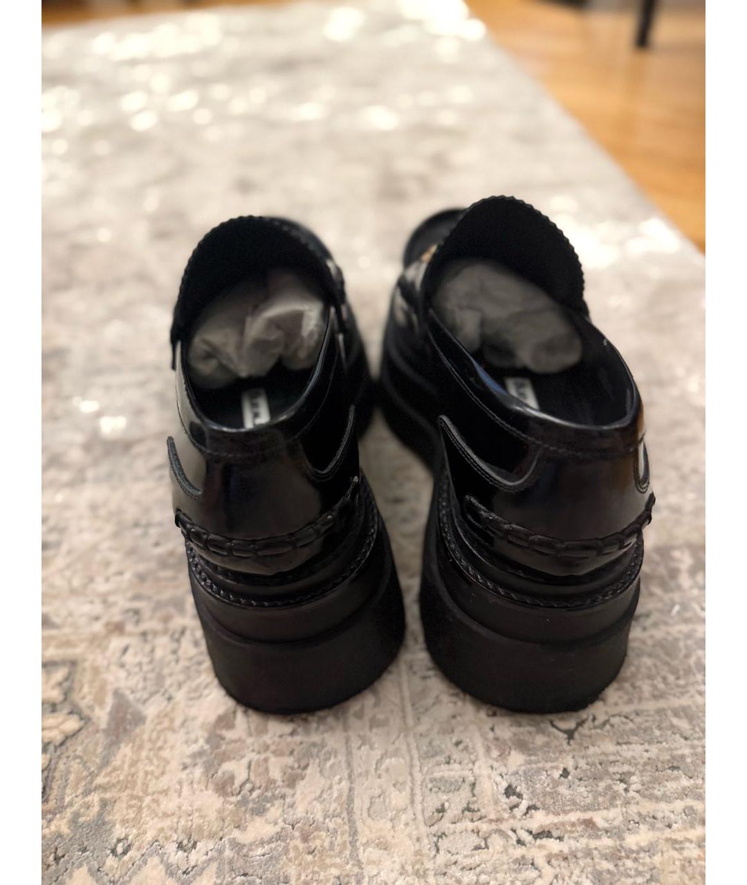 ALEXANDER WANG Черные лоферы из лакированной кожи, фото 4