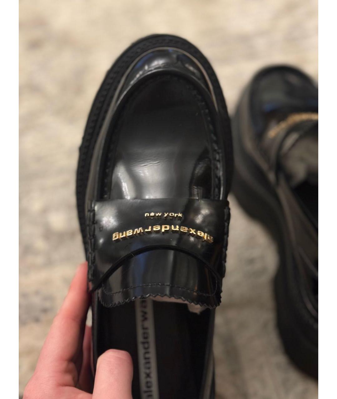 ALEXANDER WANG Черные лоферы из лакированной кожи, фото 5