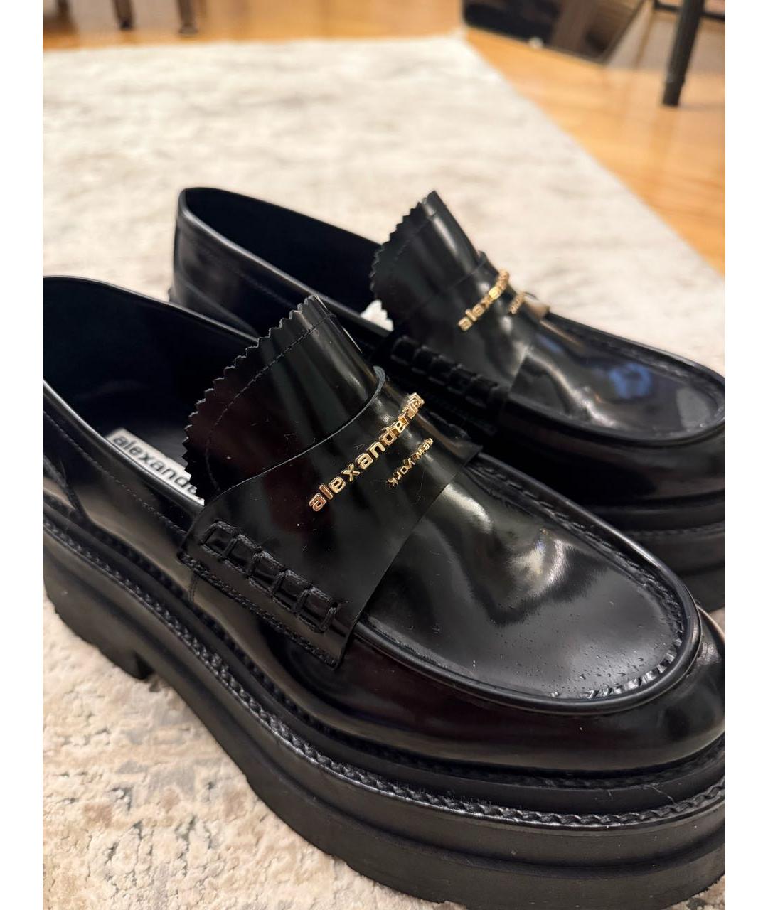 ALEXANDER WANG Черные лоферы из лакированной кожи, фото 6