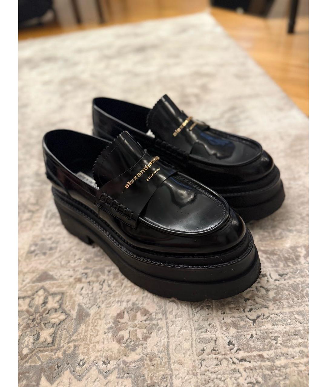 ALEXANDER WANG Черные лоферы из лакированной кожи, фото 8