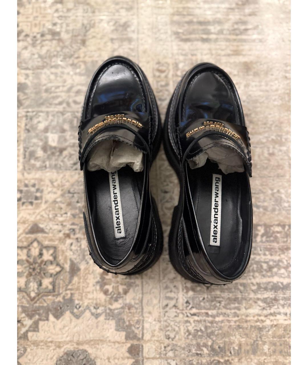 ALEXANDER WANG Черные лоферы из лакированной кожи, фото 3