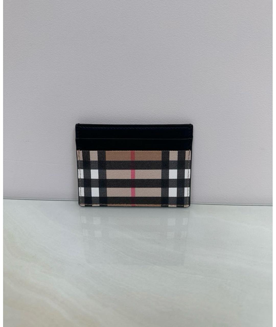 BURBERRY Черная кожаная визитница, фото 6