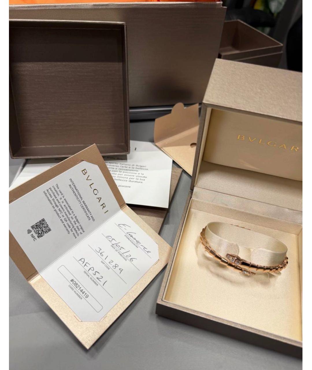 BVLGARI Розовый браслет из розового золота, фото 3