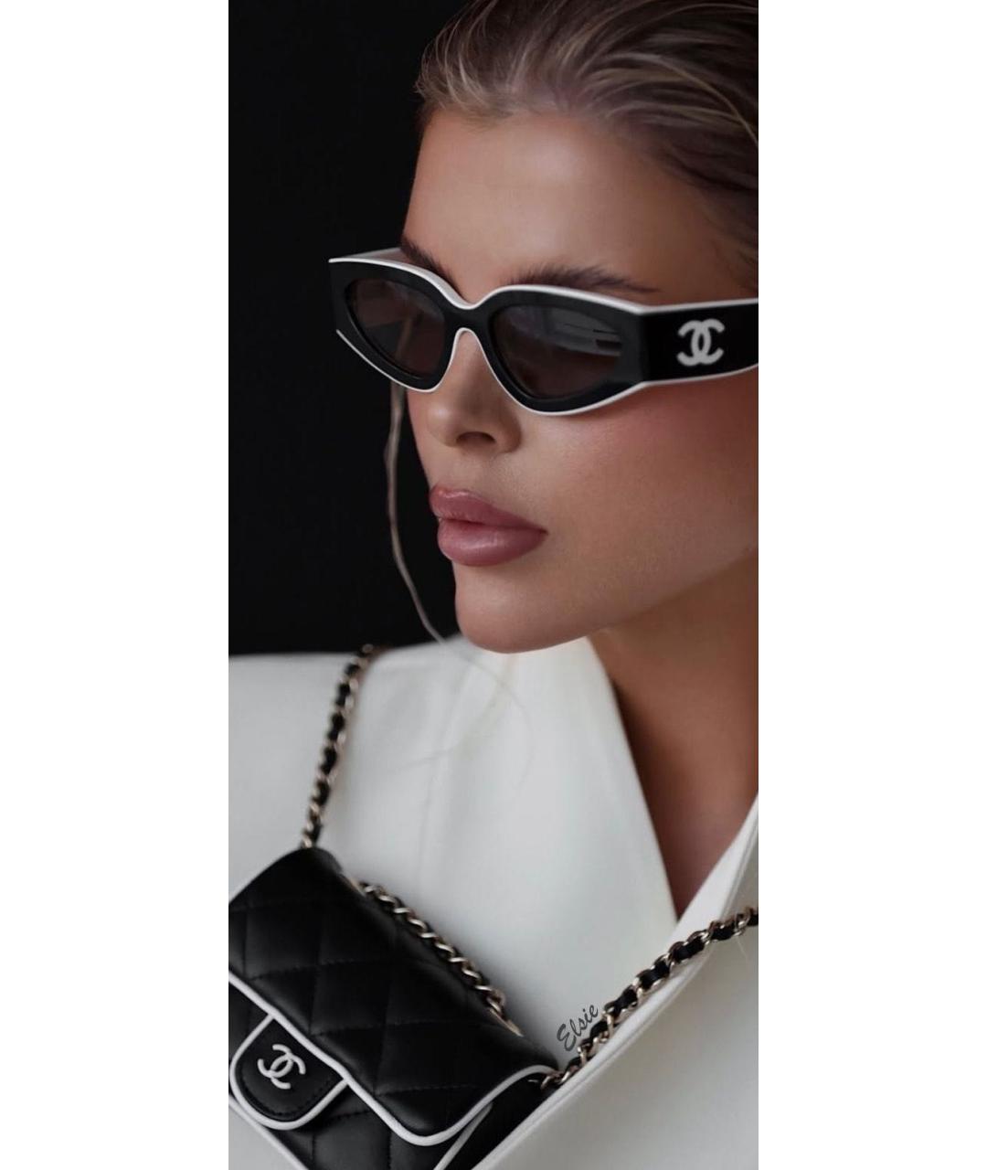 CHANEL Черные пластиковые солнцезащитные очки, фото 5