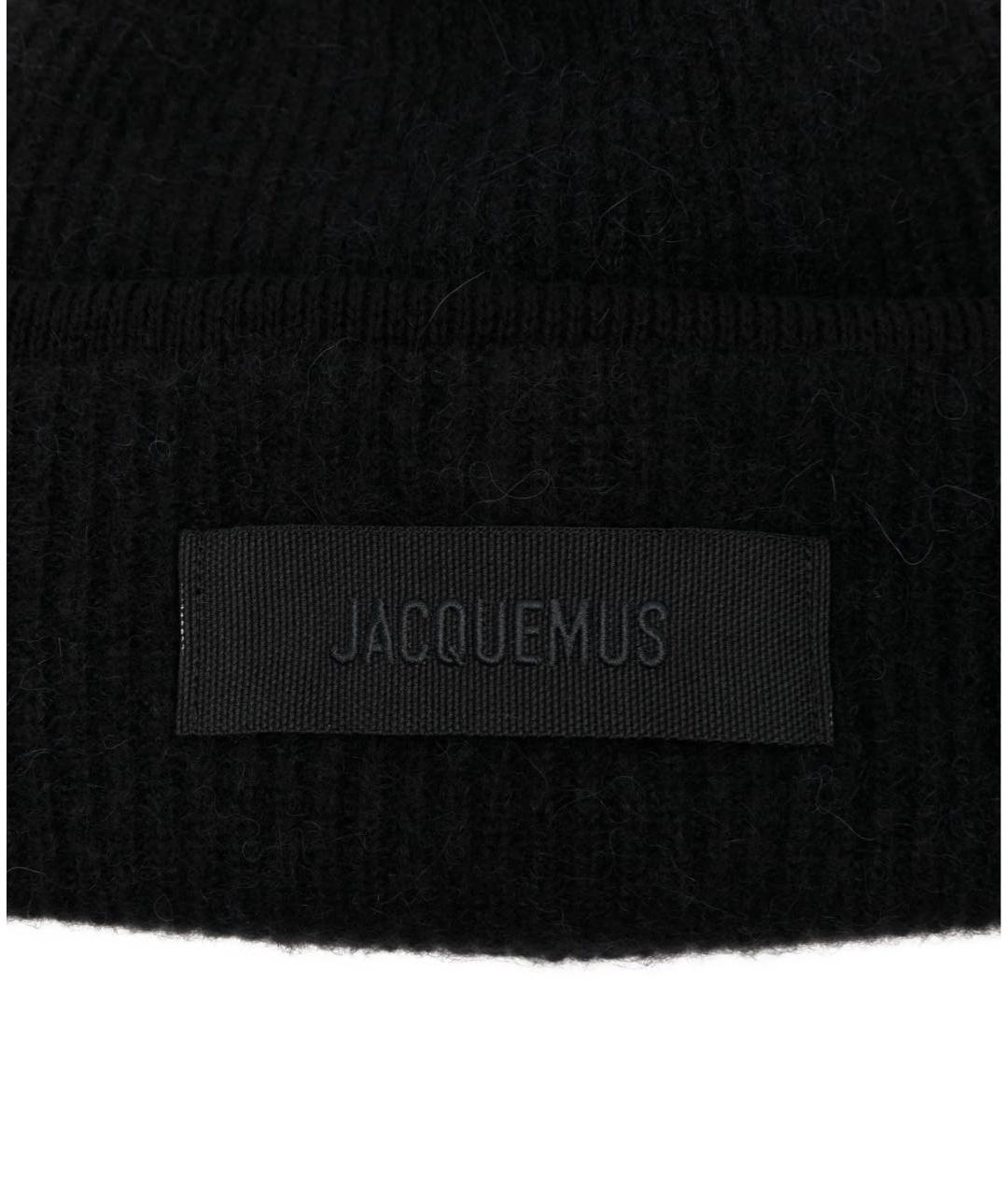 JACQUEMUS Черная шерстяная шапка, фото 2