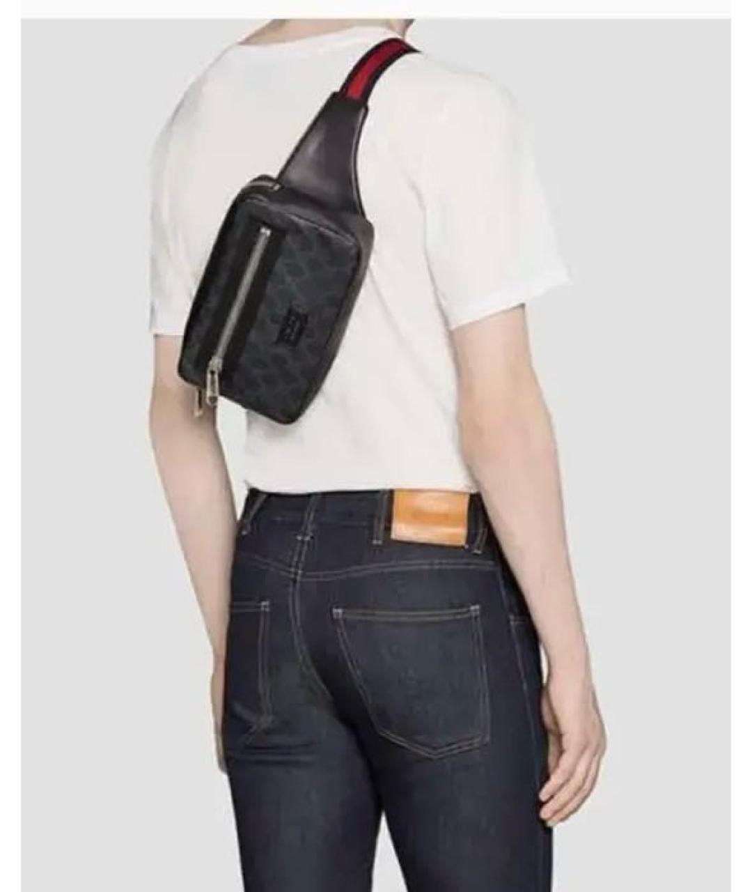 GUCCI Черная поясная сумка, фото 2