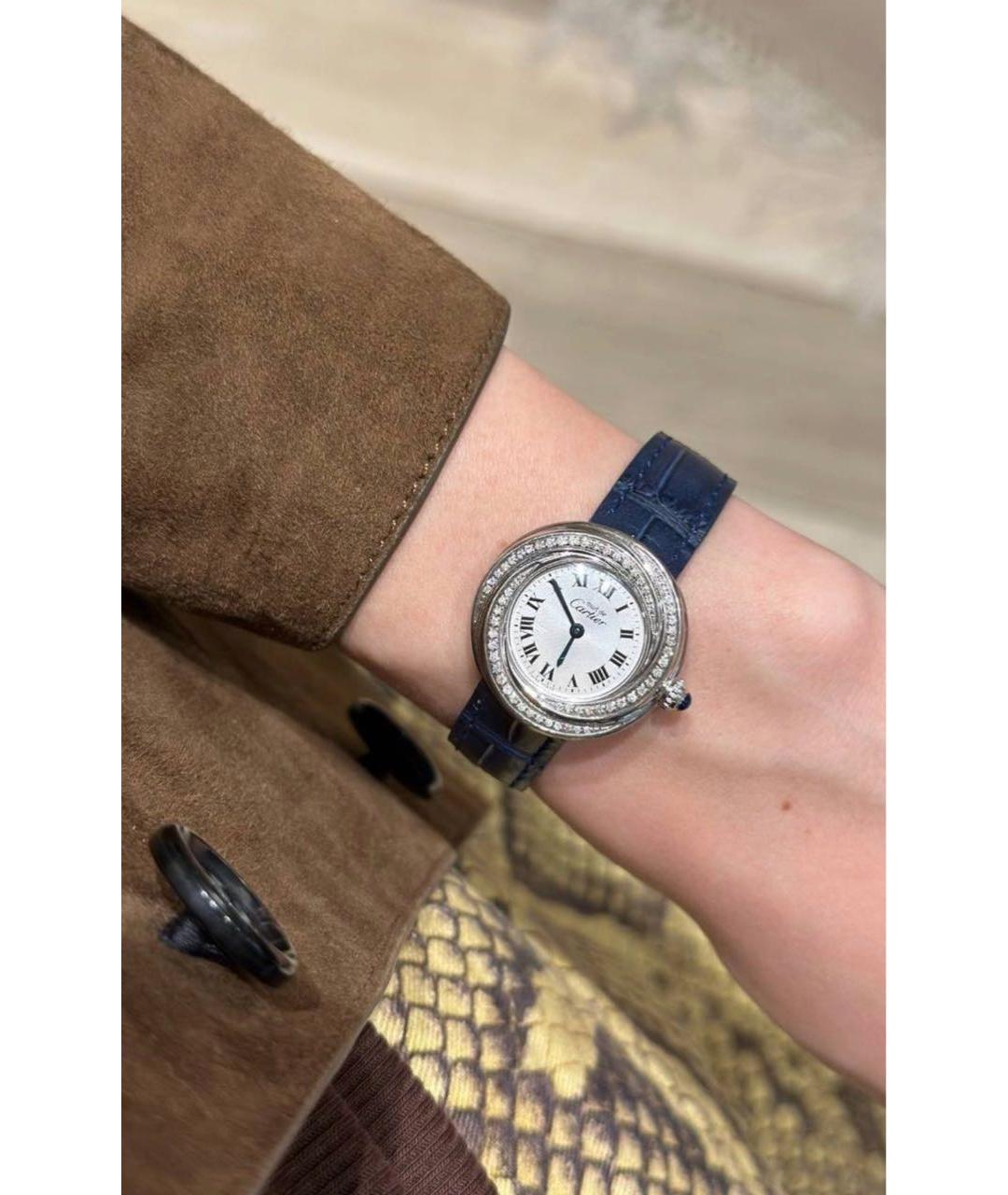 CARTIER Белые серебряные часы, фото 2