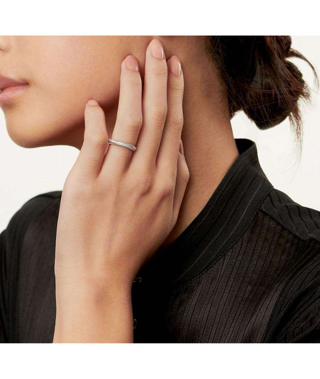 TIFFANY&CO Серебряное платиновое кольцо, фото 4