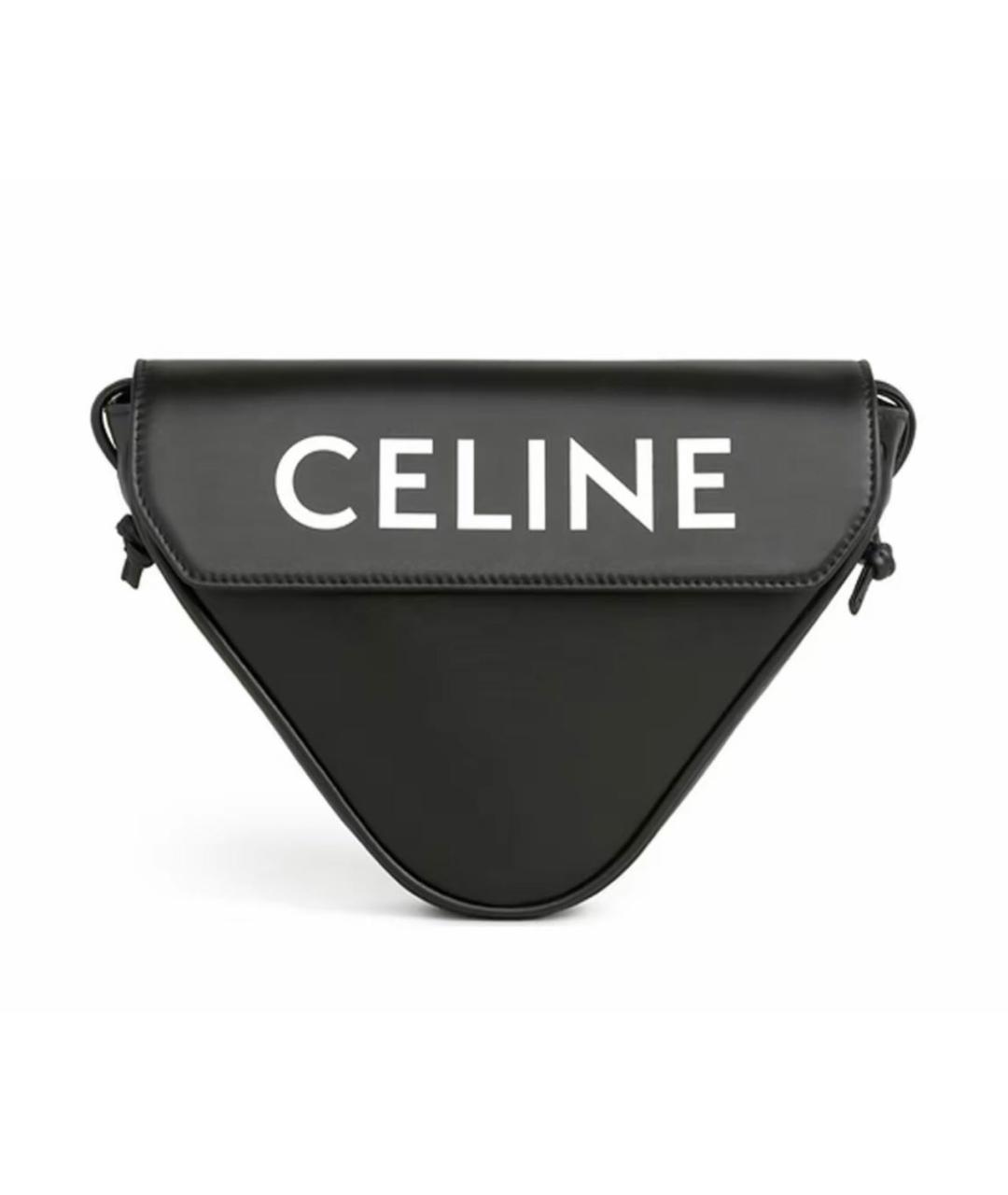 CELINE Черная кожаная сумка через плечо, фото 1