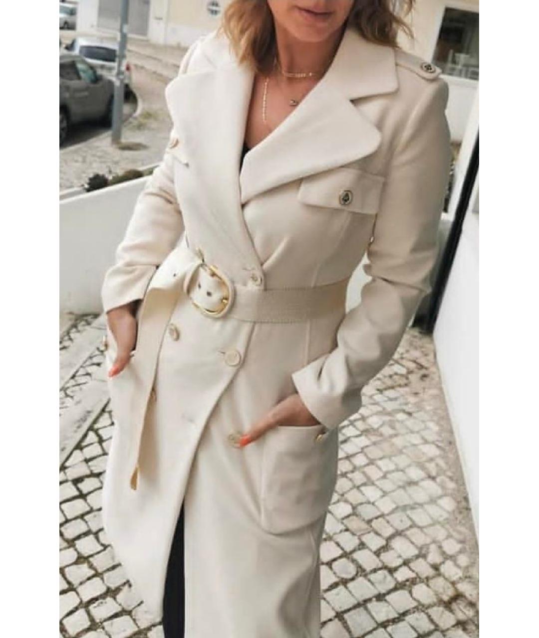 ELISABETTA FRANCHI Бежевый тренч/плащ, фото 6