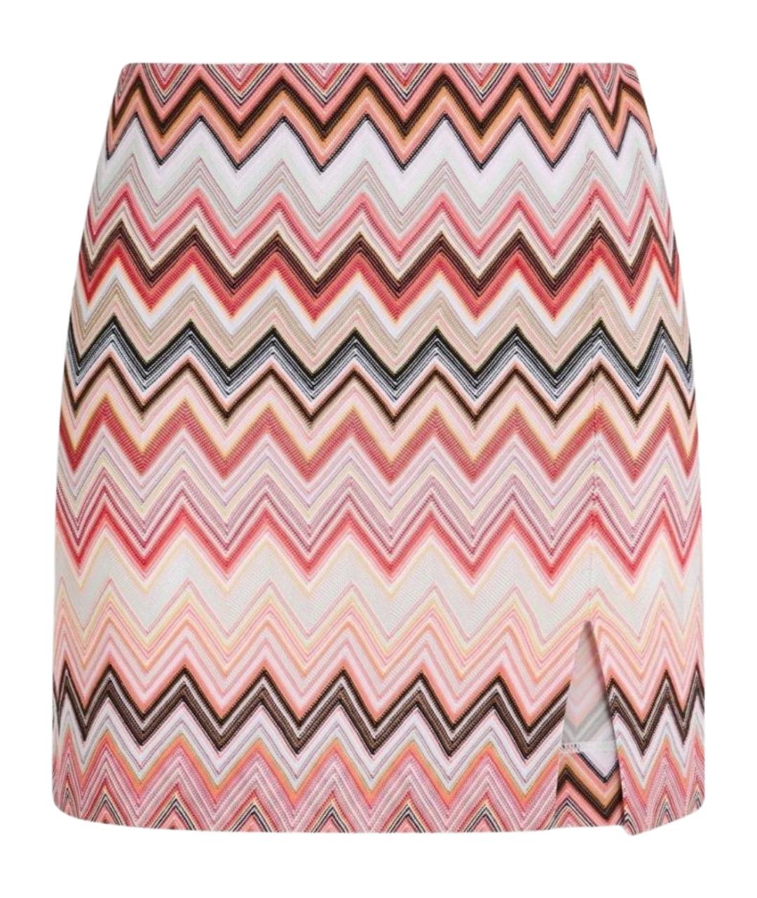 MISSONI Розовая хлопковая юбка мини, фото 1