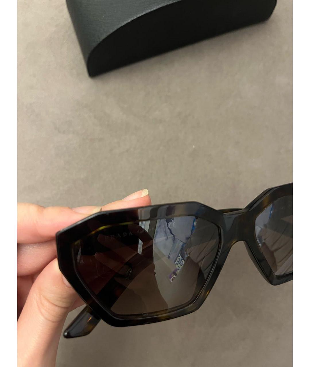 PRADA Коричневые солнцезащитные очки, фото 5