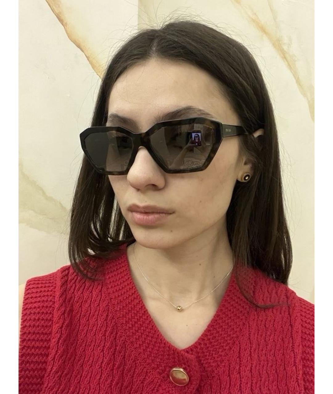 PRADA Коричневые солнцезащитные очки, фото 7