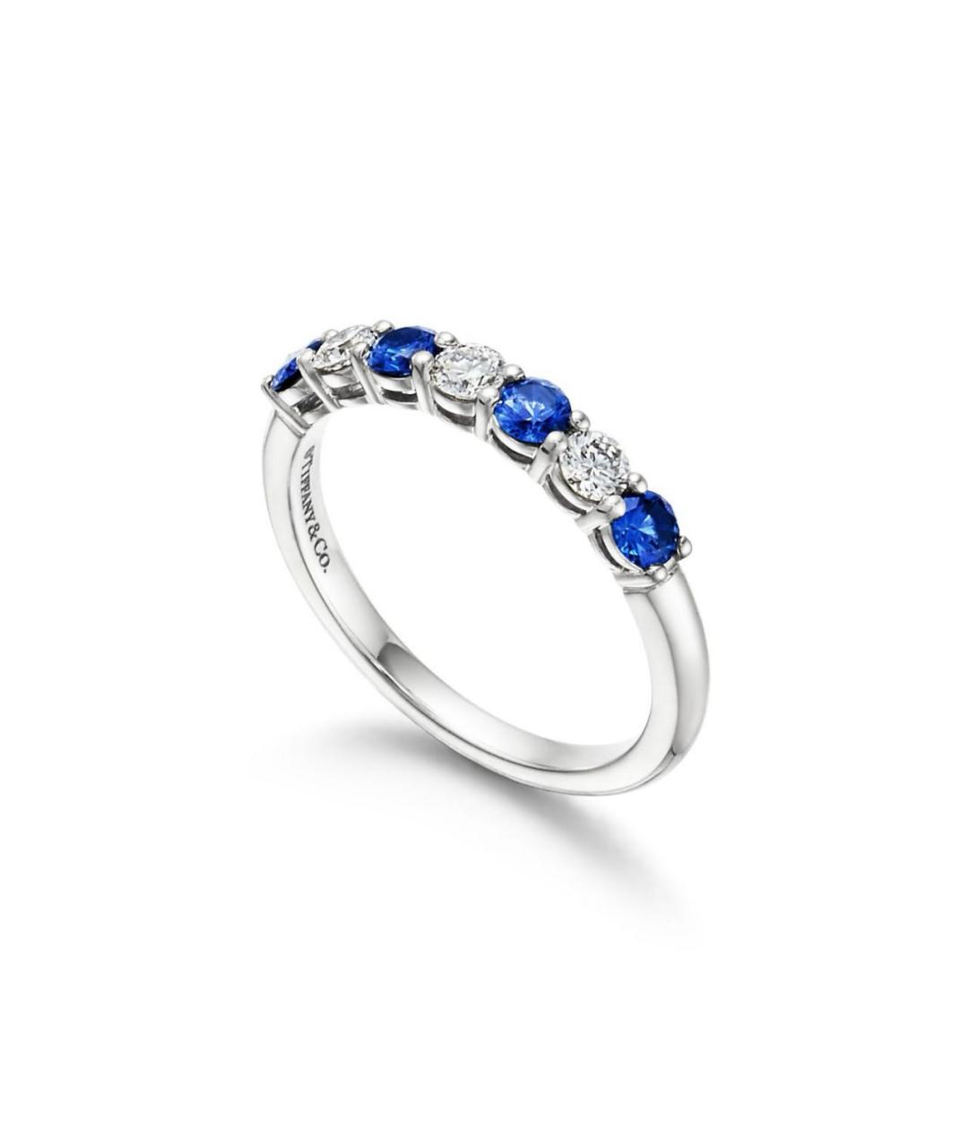TIFFANY&CO Синее платиновое кольцо, фото 2