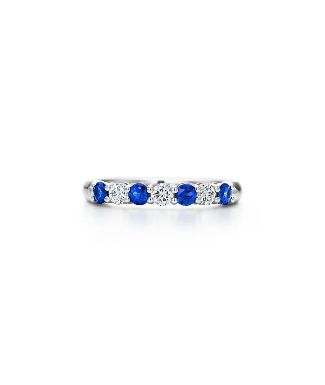 TIFFANY&CO Синее платиновое кольцо, фото 1