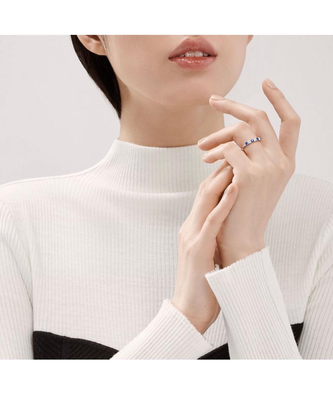 TIFFANY&CO Синее платиновое кольцо, фото 4