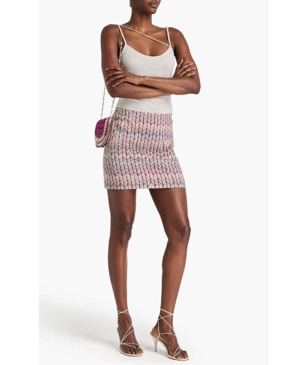 MISSONI Мульти хлопковая юбка мини, фото 2
