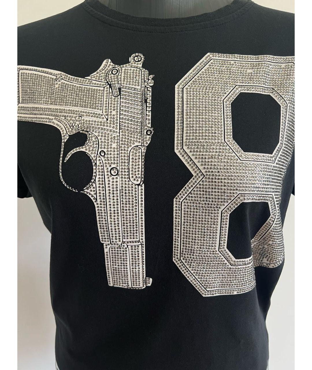 PHILIPP PLEIN Черная хлопковая футболка, фото 8