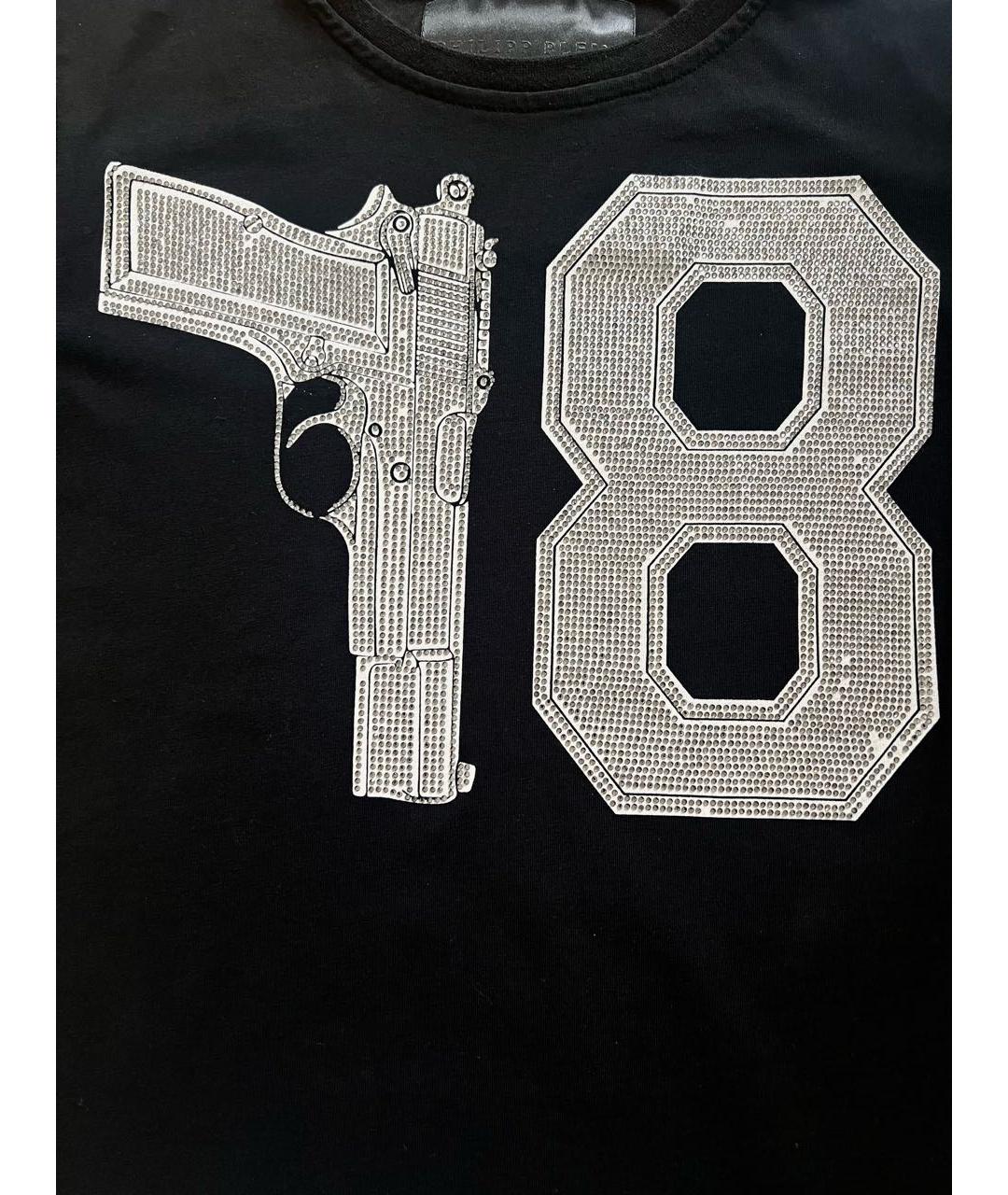 PHILIPP PLEIN Черная хлопковая футболка, фото 4