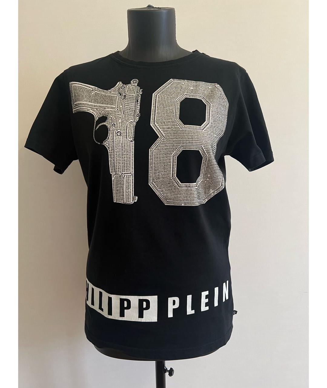 PHILIPP PLEIN Черная хлопковая футболка, фото 5