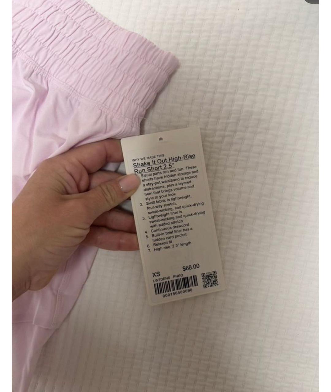 Lululemon Розовые полиэстеровые шорты, фото 5