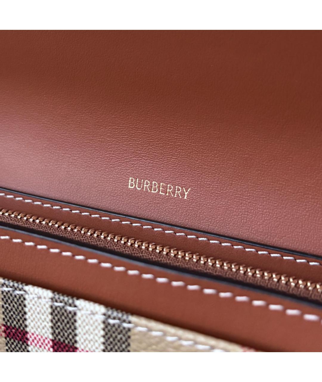 BURBERRY Бежевый кожаный кошелек, фото 7