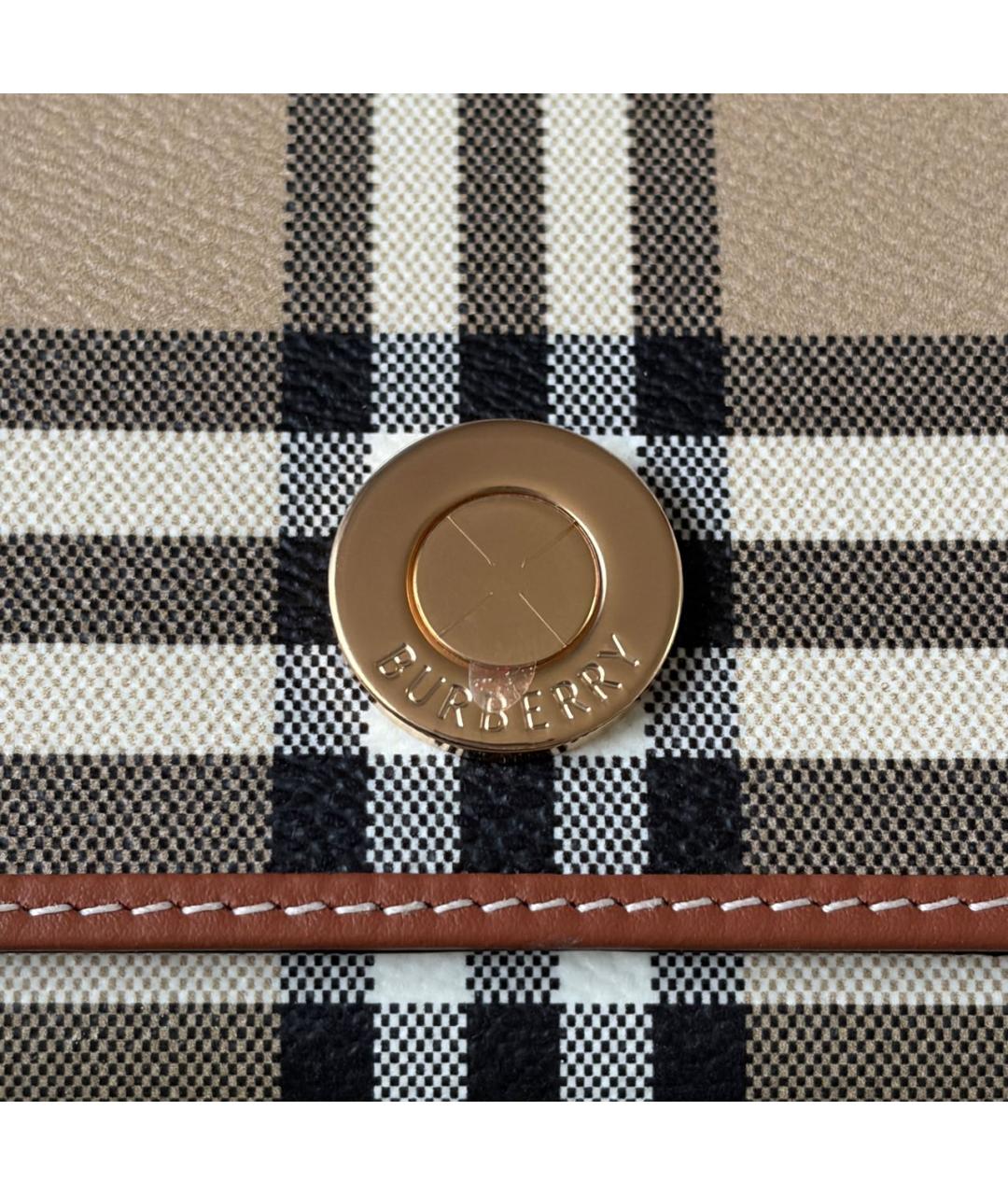 BURBERRY Бежевый кожаный кошелек, фото 8