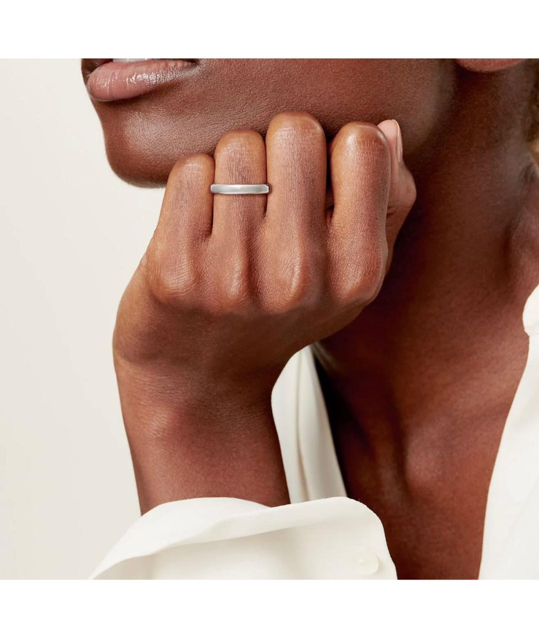 TIFFANY&CO Серебряное платиновое кольцо, фото 3