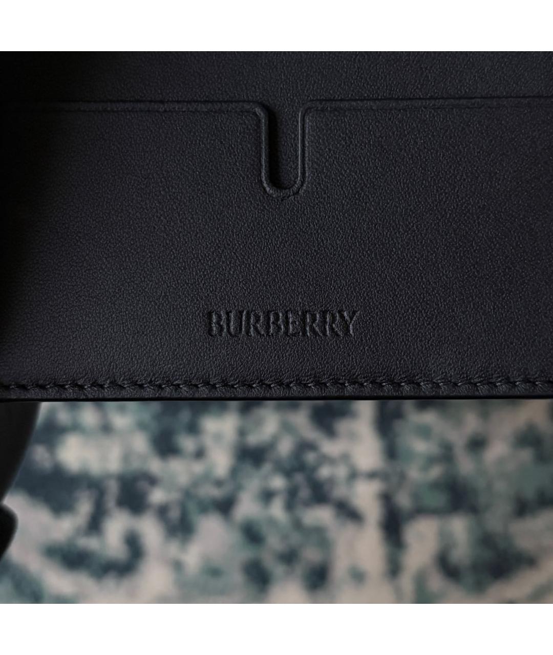 BURBERRY Черный кожаный кардхолдер, фото 7