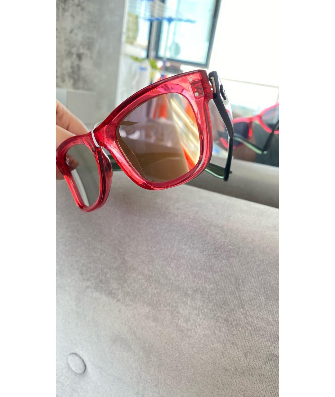 RAY BAN Розовые пластиковые солнцезащитные очки, фото 3