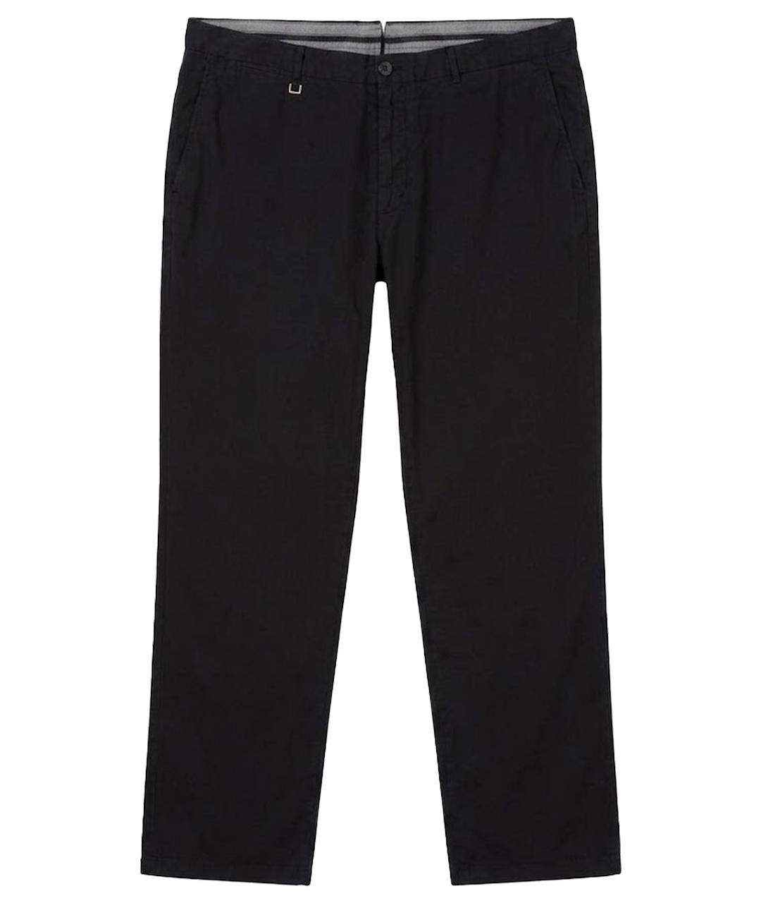 ZEGNA Черные хлопко-эластановые брюки чинос, фото 1
